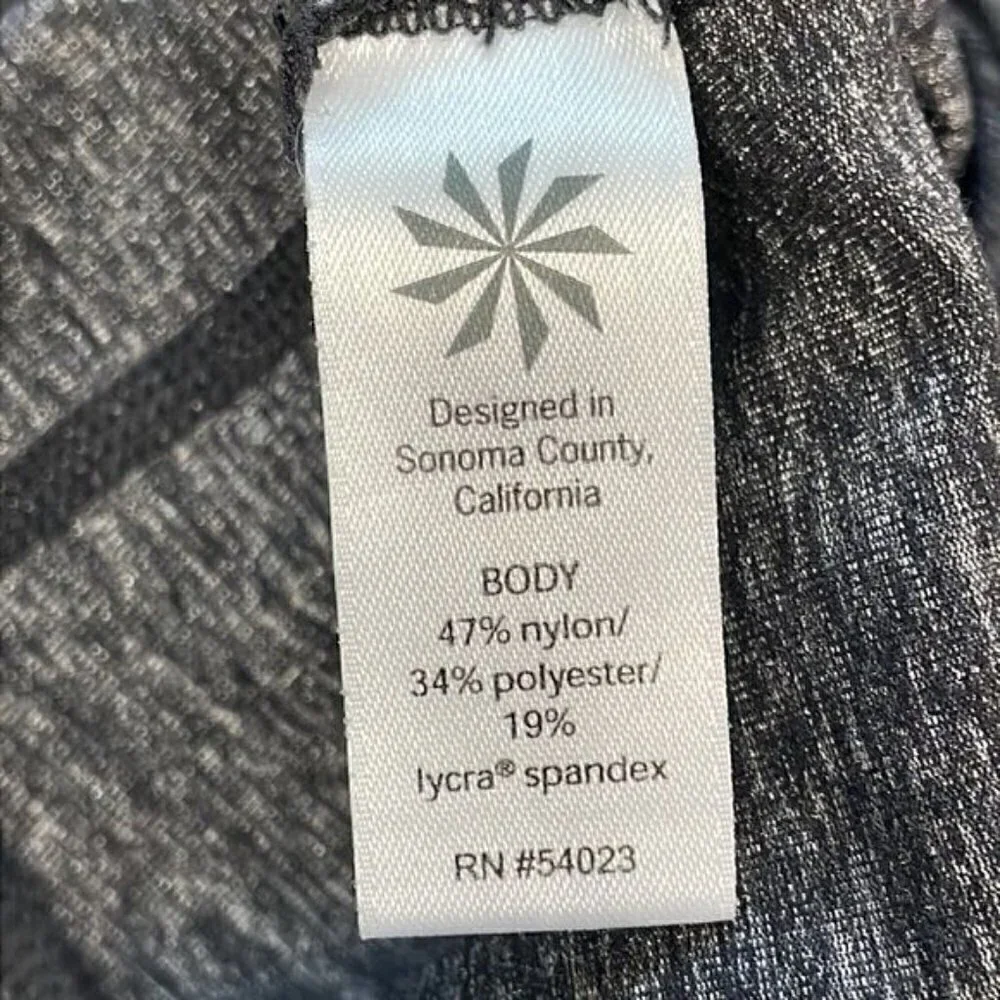 Athleta Chaturanga Capri Dark Gray Leggings Yoga Gym 212387-00 Sz S